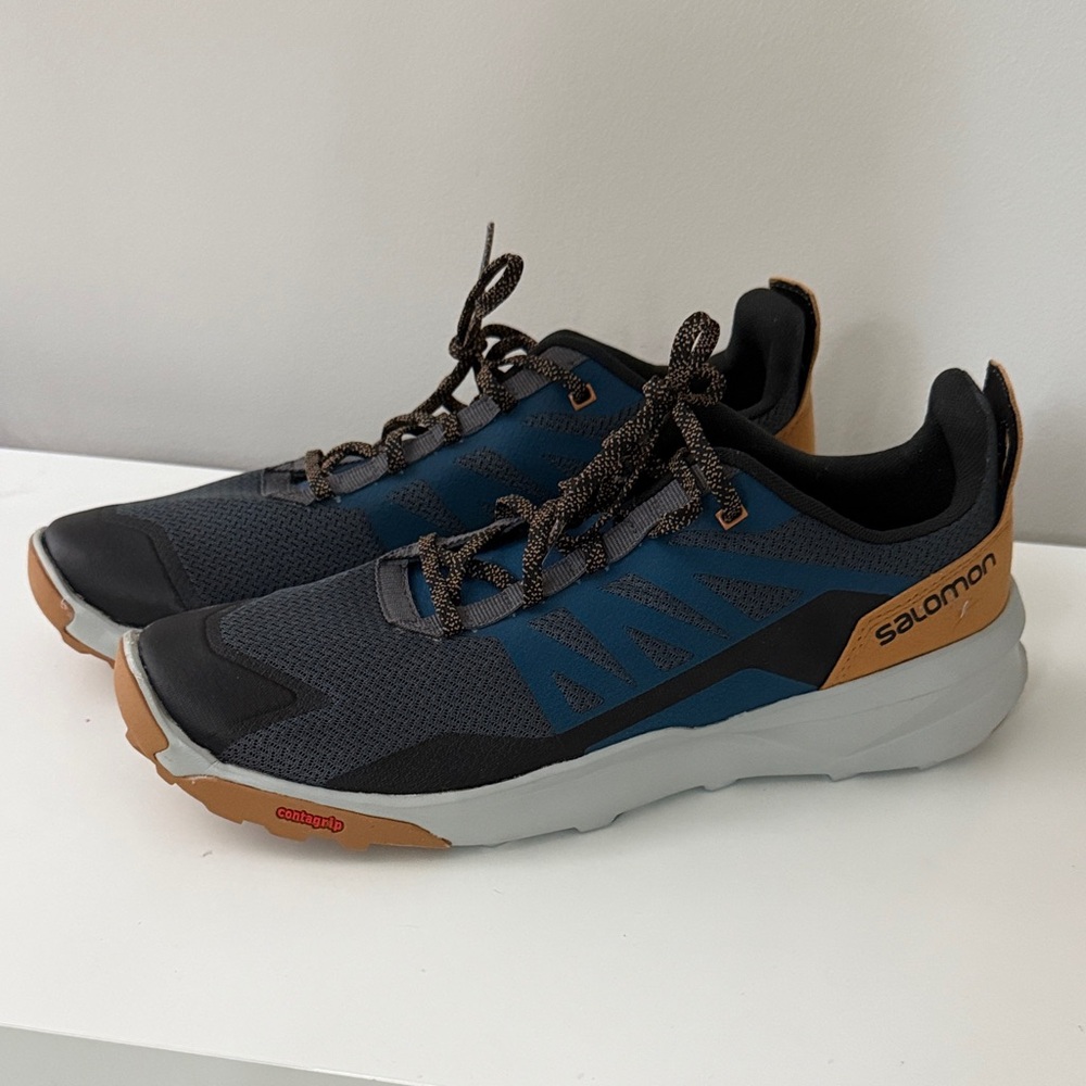 Salomon Black and Blue Trail Shoes
